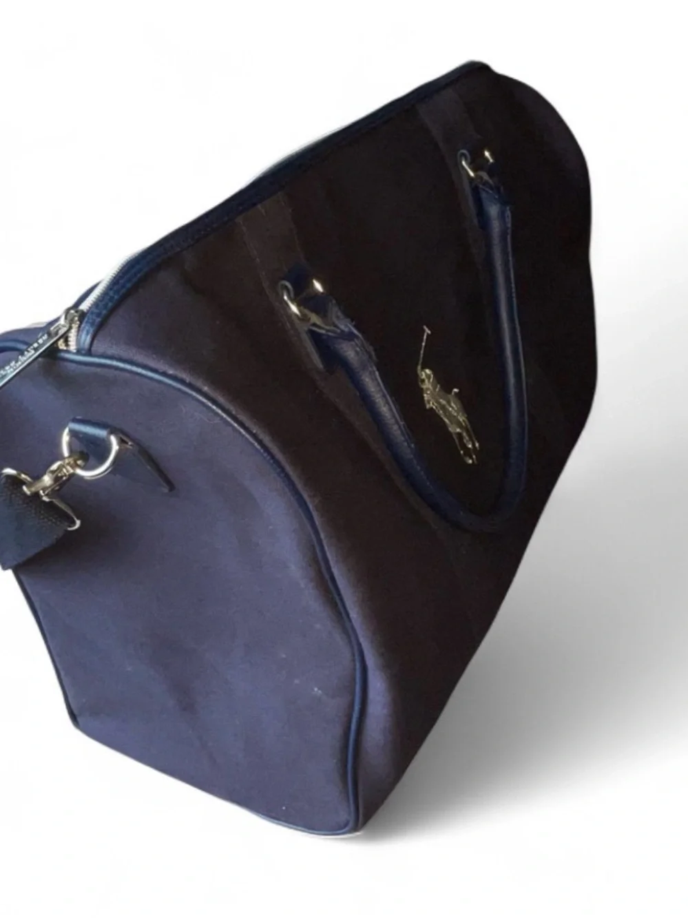 Polo Ralph Lauren-Canvas ,20”x12”x8”, Weekender Duffle Bag - Navy/Purple,GUC